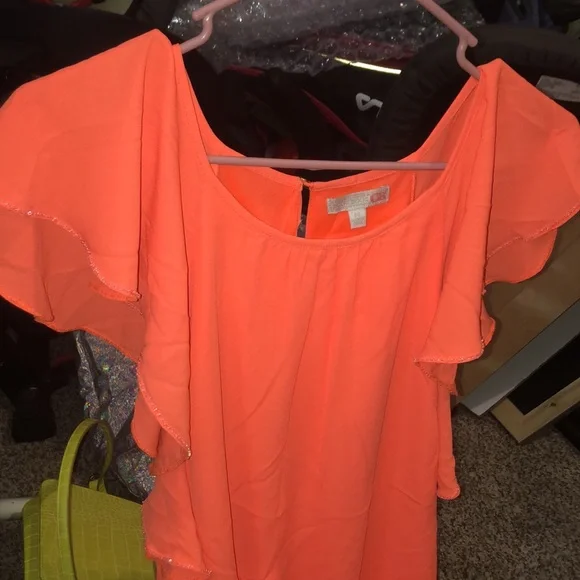 Perfect brunch neon orange dress by GB - Picture 2 of 9